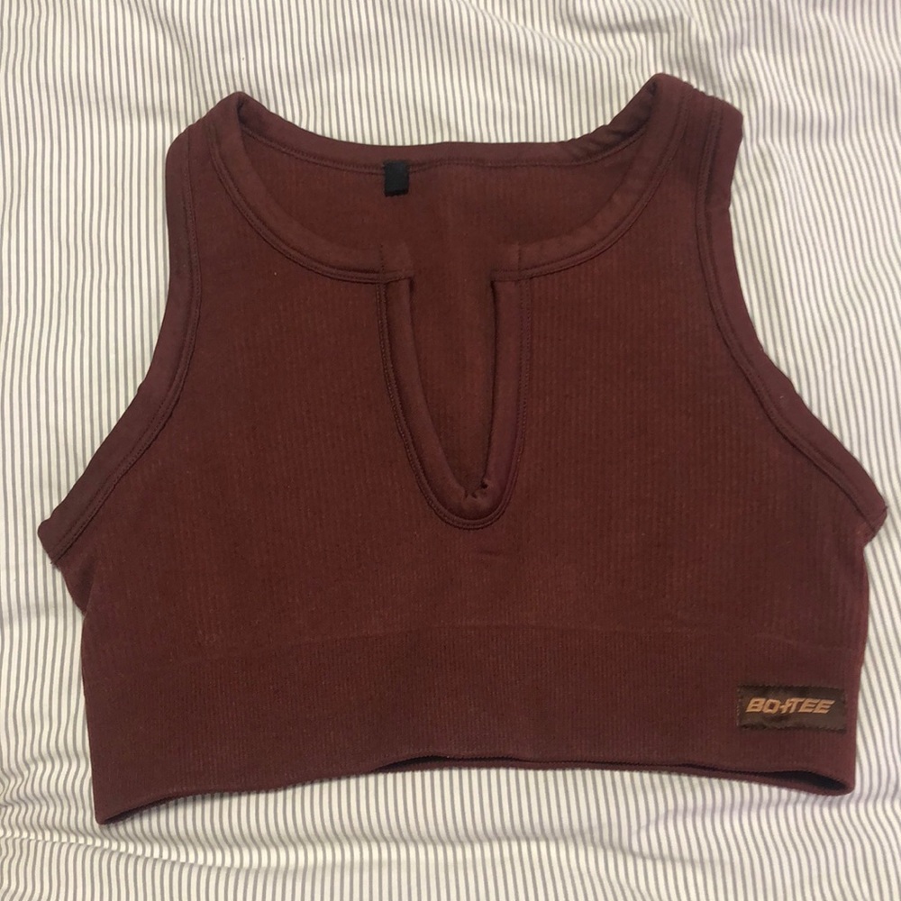 Bo+Tee Sports Bra Brown